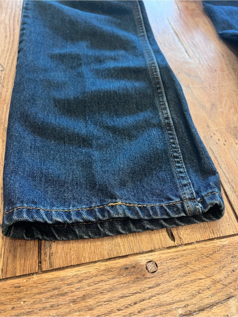 Levi's Men’s Blue Dark Wash Denim Jeans Straight Fit Mid Rise Streetwear 31/30